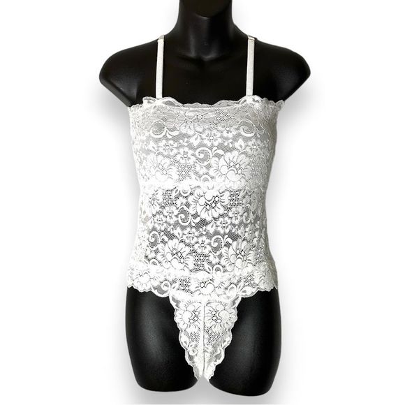 Free People x HAH Spinster Double Trouble Corset Lace Reversible Bodysuit Ivory - Picture 10 of 16